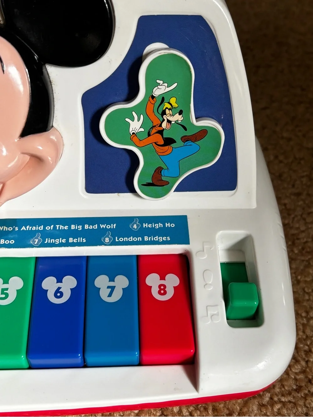 Vintage 1986 Disney Mickey Mouse Musical Player Piano.